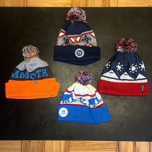 Mammoth beanie collection - new, never worn.